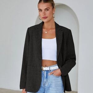 Steve Madden Open Front Black  Blazer